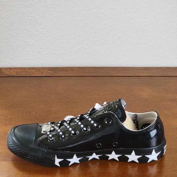 Converse X Miley Cyrus Chuck Taylor All Star Ox Patent Leather 563720C Black - Picture 4 of 9